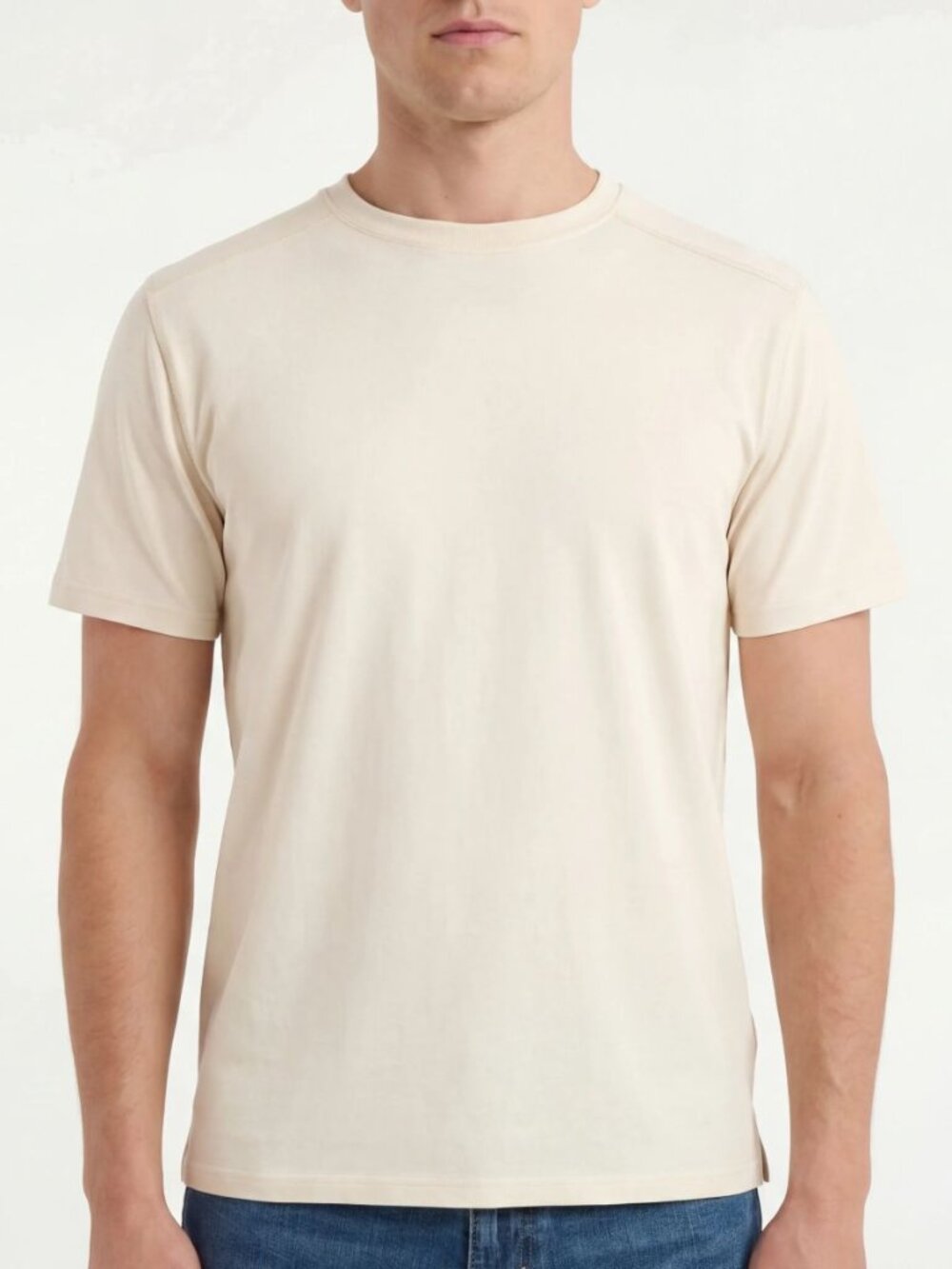 NWT Organic Cotton Crew Tee Sand Athletic Fit S-XXL